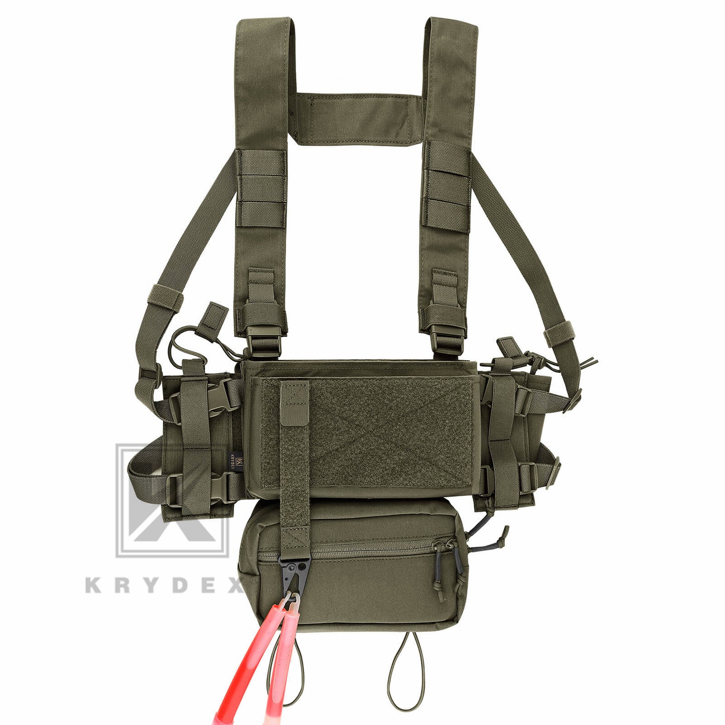 Krydex Tactical Belt Keeper Utility Hook Key Holder Keychain Gloves Carabiner Chemstick Clip MOLLE / Hook & Loop Battle Belt & Plate Carrier