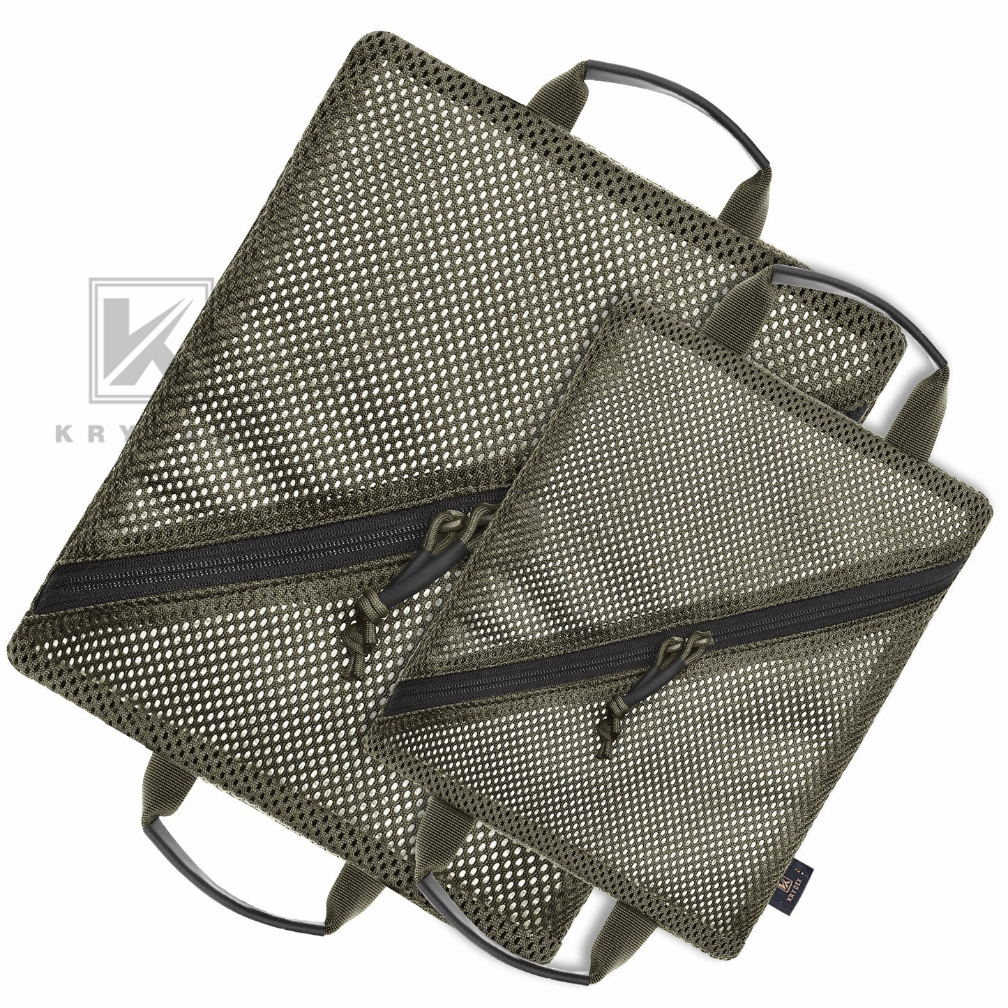 Krydex Tactical Storage Mesh Pouch Set Insert Modular Utility Admin Pockets Travel Organizer EDC Bag