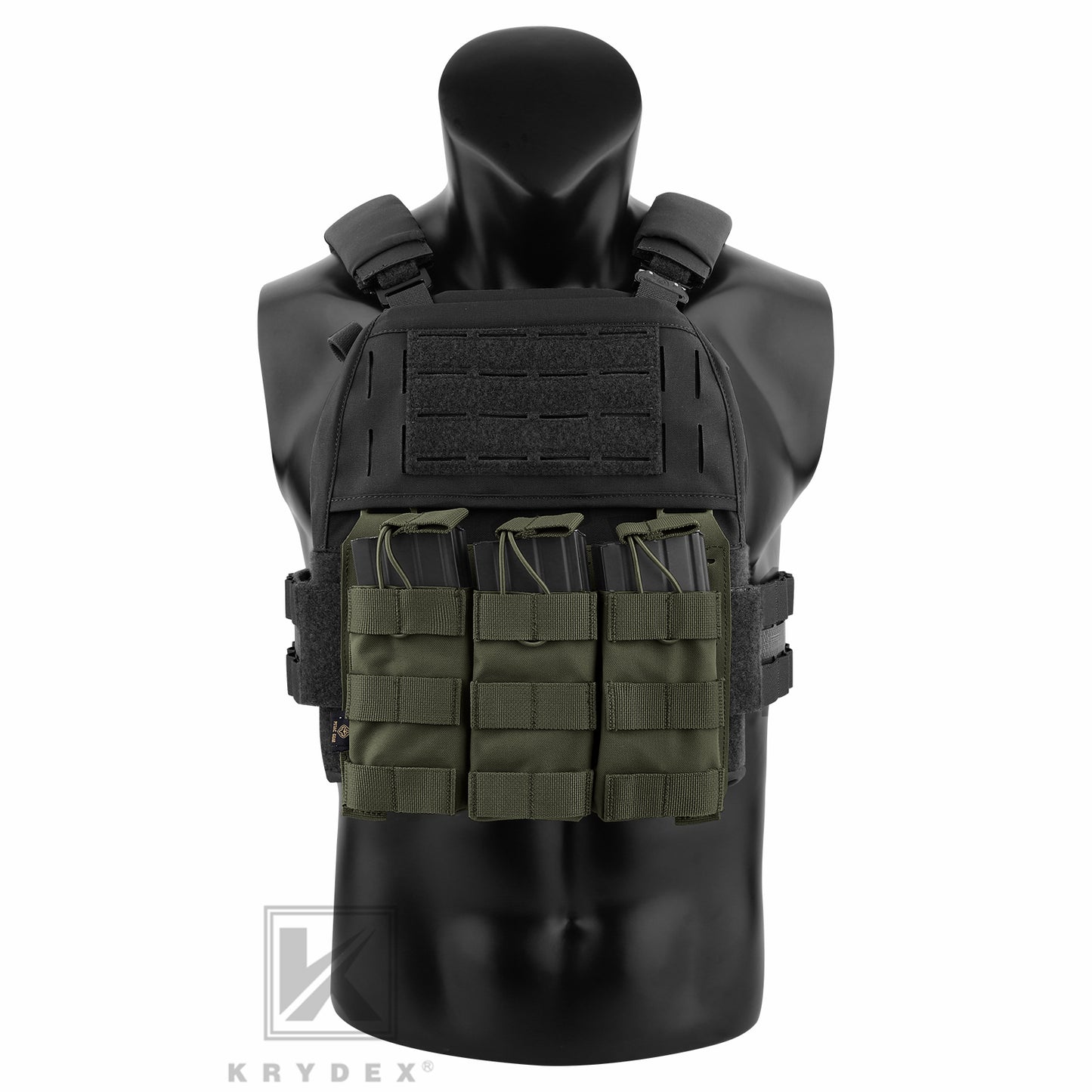 KRYDEX Tactical MOLLE Front Flap Adapt Laser Cut Panel Detachable For Tactical Vest Plate Carrier