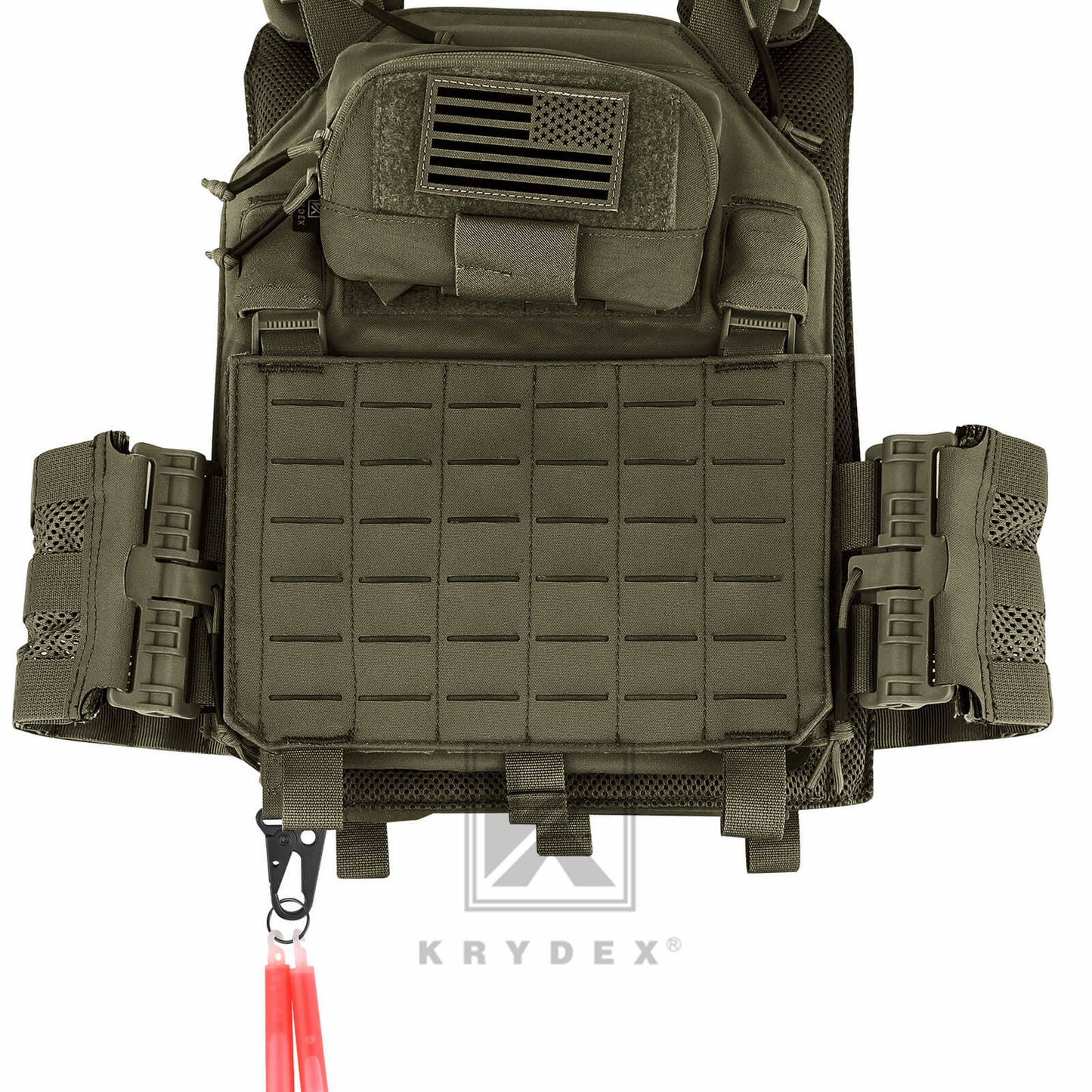 Krydex Tactical Belt Keeper Utility Hook Key Holder Keychain Gloves Carabiner Chemstick Clip MOLLE / Hook & Loop Battle Belt & Plate Carrier