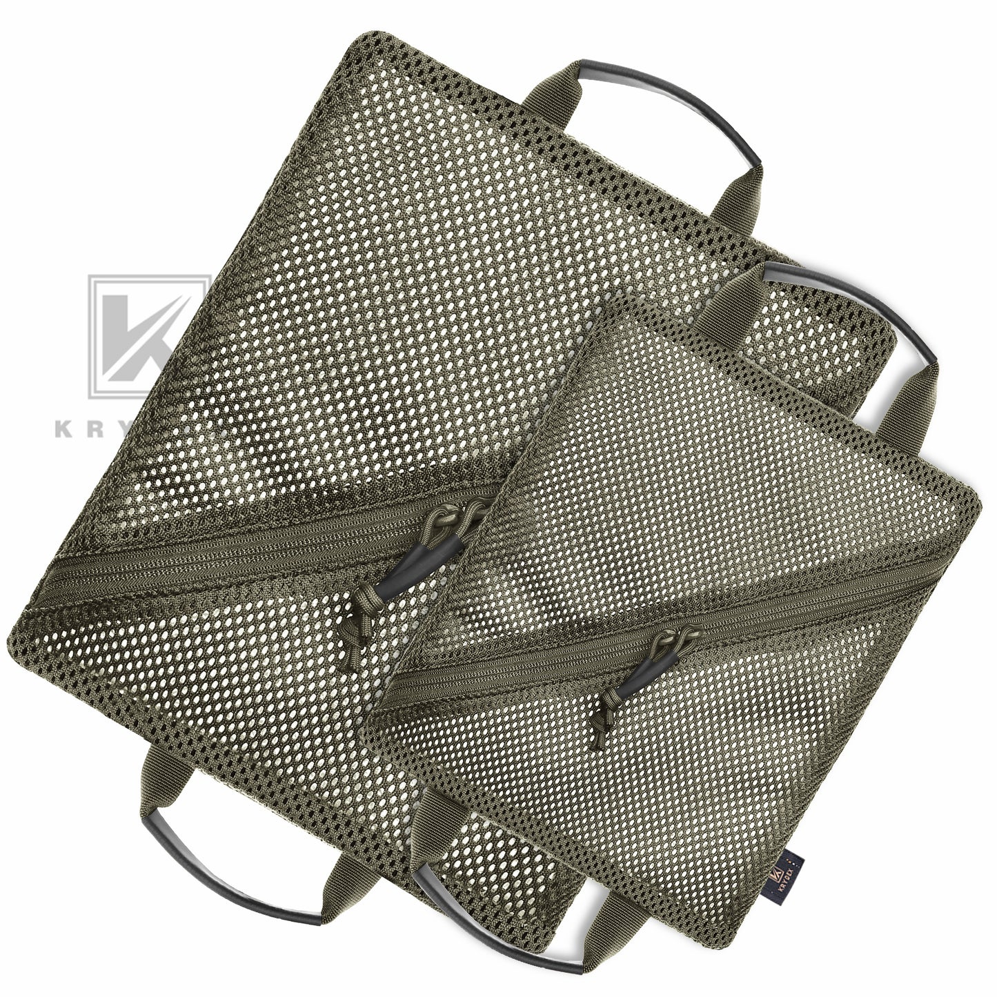 Krydex Tactical Storage Mesh Pouch Set Insert Modular Utility Admin Pockets Travel Organizer EDC Bag