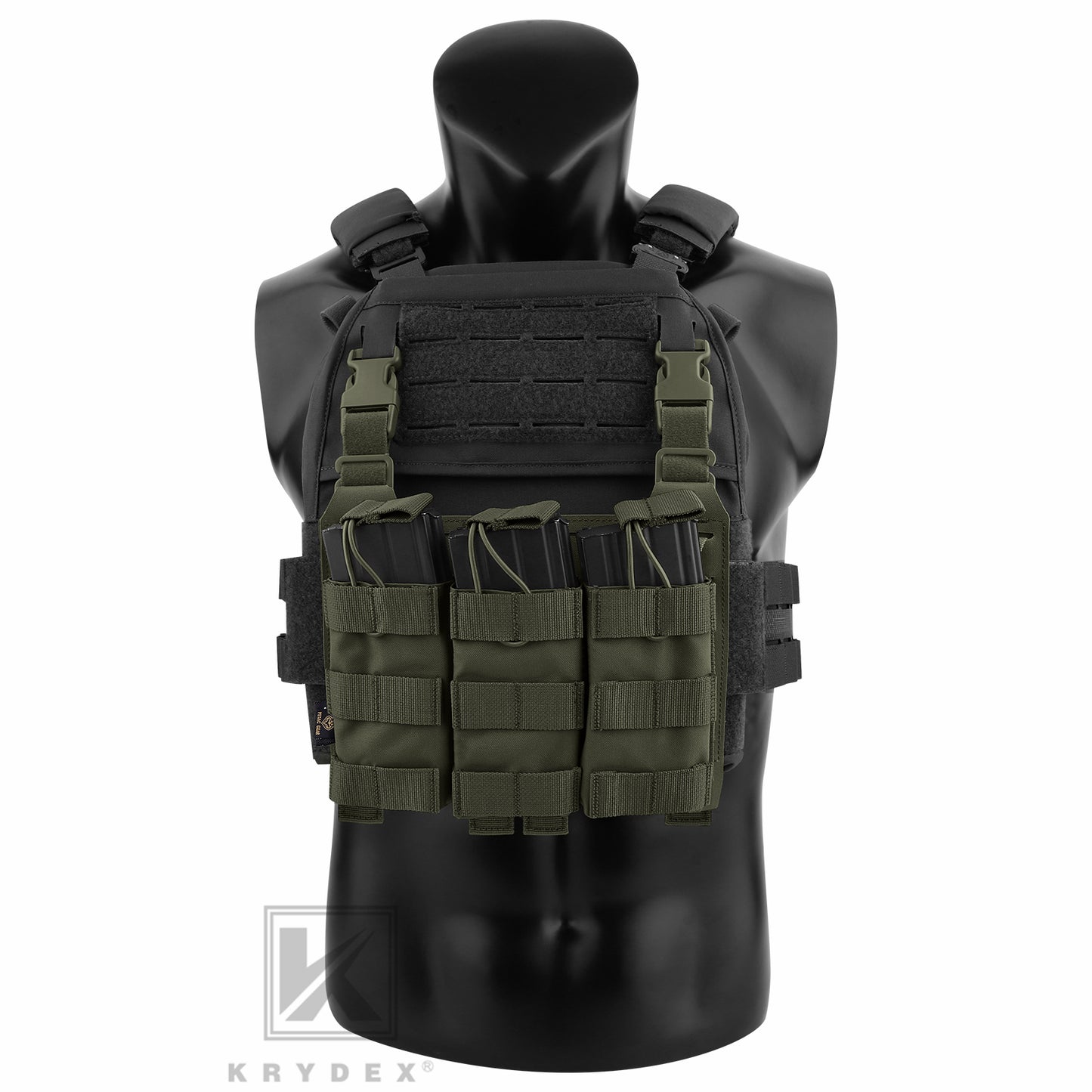 KRYDEX Tactical MOLLE Front Flap Adapt Laser Cut Panel Detachable For Tactical Vest Plate Carrier