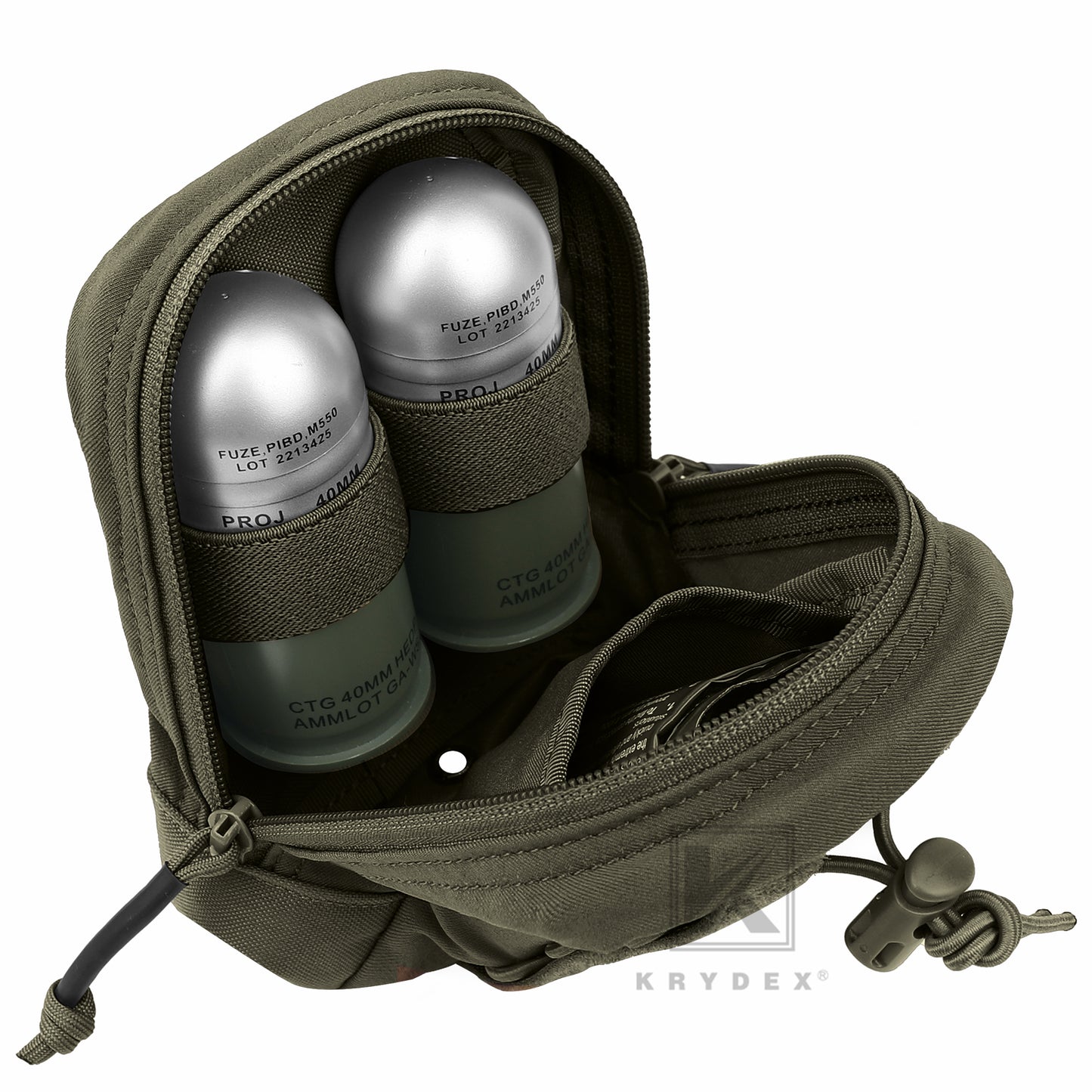KRYDEX Tactical MOLLE / Belt Vertical GP Pouch General Purpose Bag