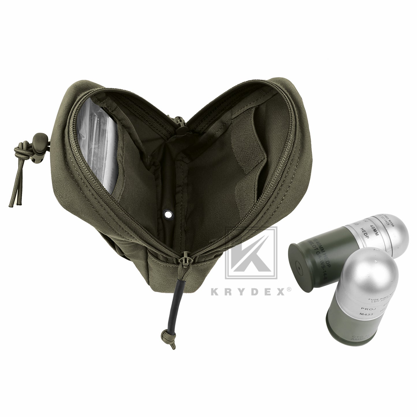 KRYDEX Tactical MOLLE / Belt Vertical GP Pouch General Purpose Bag