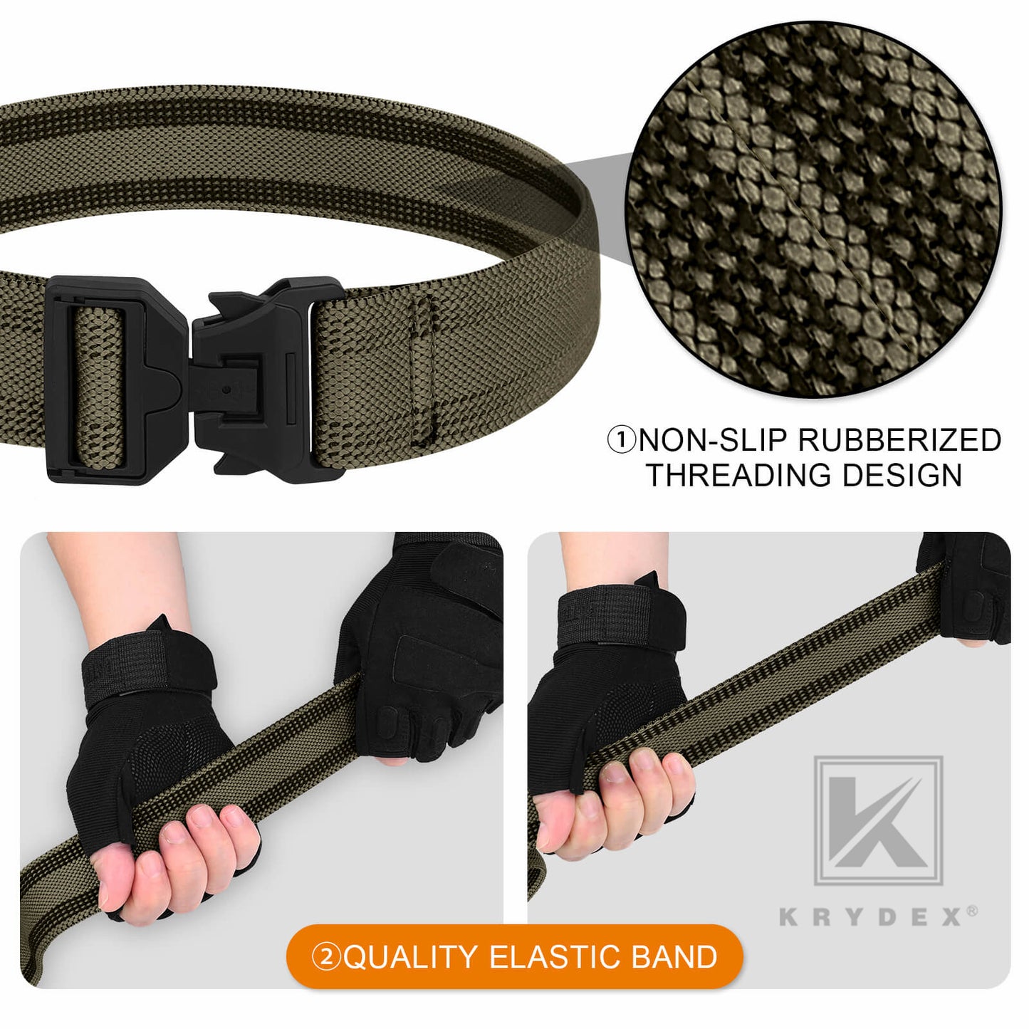 KRYDEX Tactical Leg Strap Magnet Quick Release 1.5" Elastic Thigh Strap Drop Holster