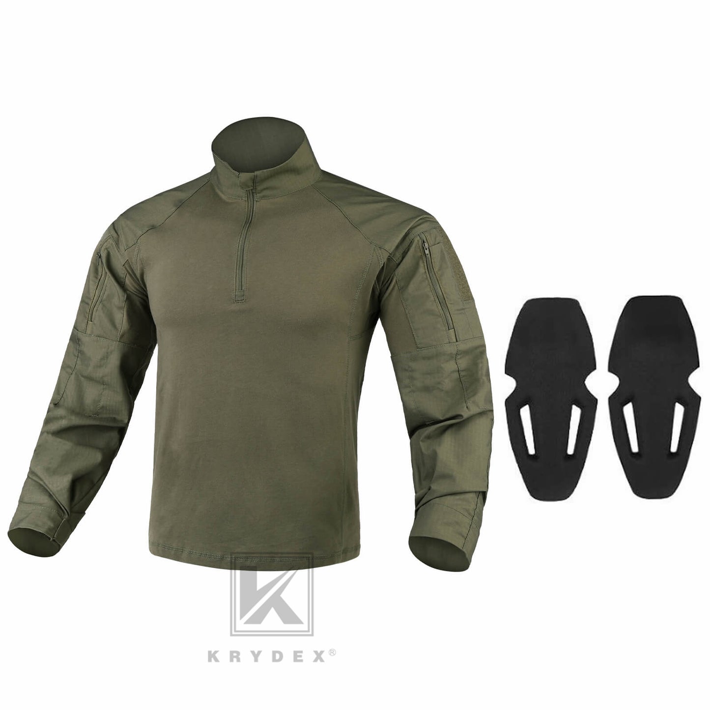 Krydex Tactical Men’s Combat Shirts with Elbow Pads Uniform