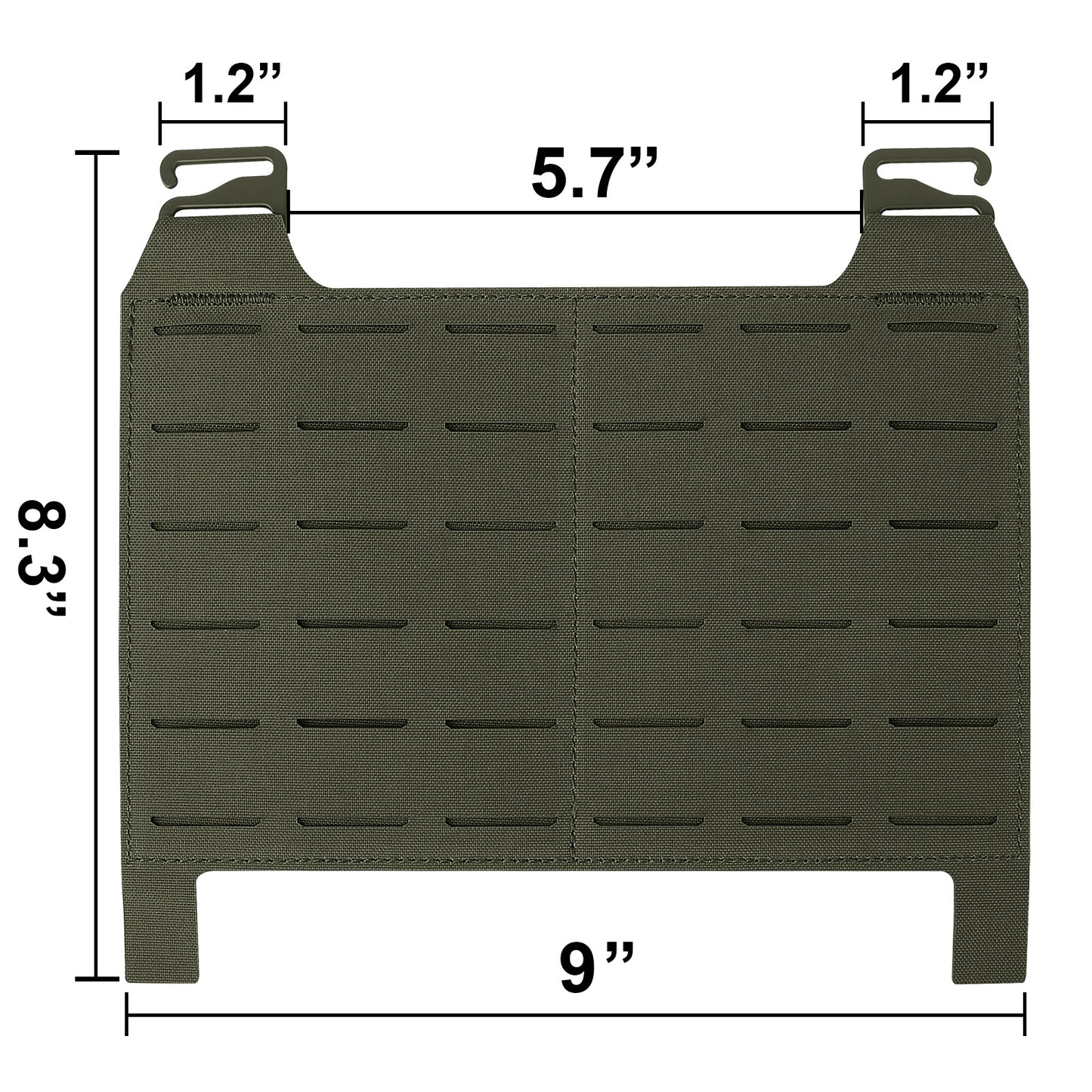 KRYDEX Tactical MOLLE Front Flap Adapt Laser Cut Panel Detachable For Tactical Vest Plate Carrier