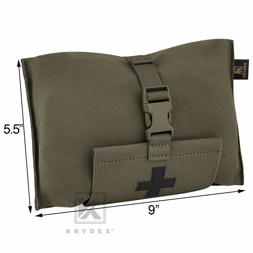 KRYDEX Tactical Stretch Blow Out Medical Pouch Rip Away EMT Pouch MOLLE & Belt IFAK Pouch