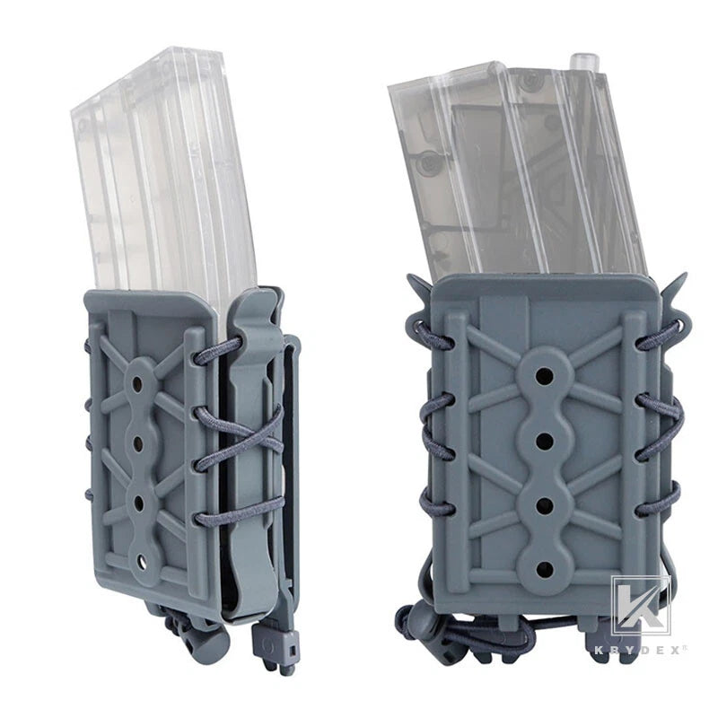 KRYDEX Tactical 5.56 7.62 Mag Pouch MOLLE Magazine Holster Carrier Hard Shell