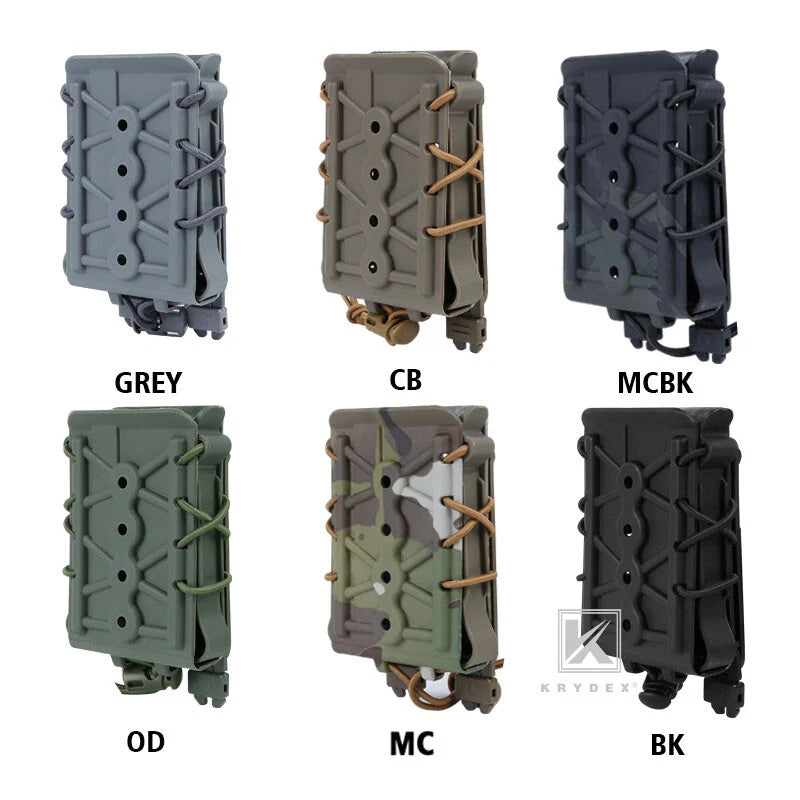 KRYDEX Tactical 5.56 7.62 Mag Pouch MOLLE Magazine Holster Carrier Hard Shell