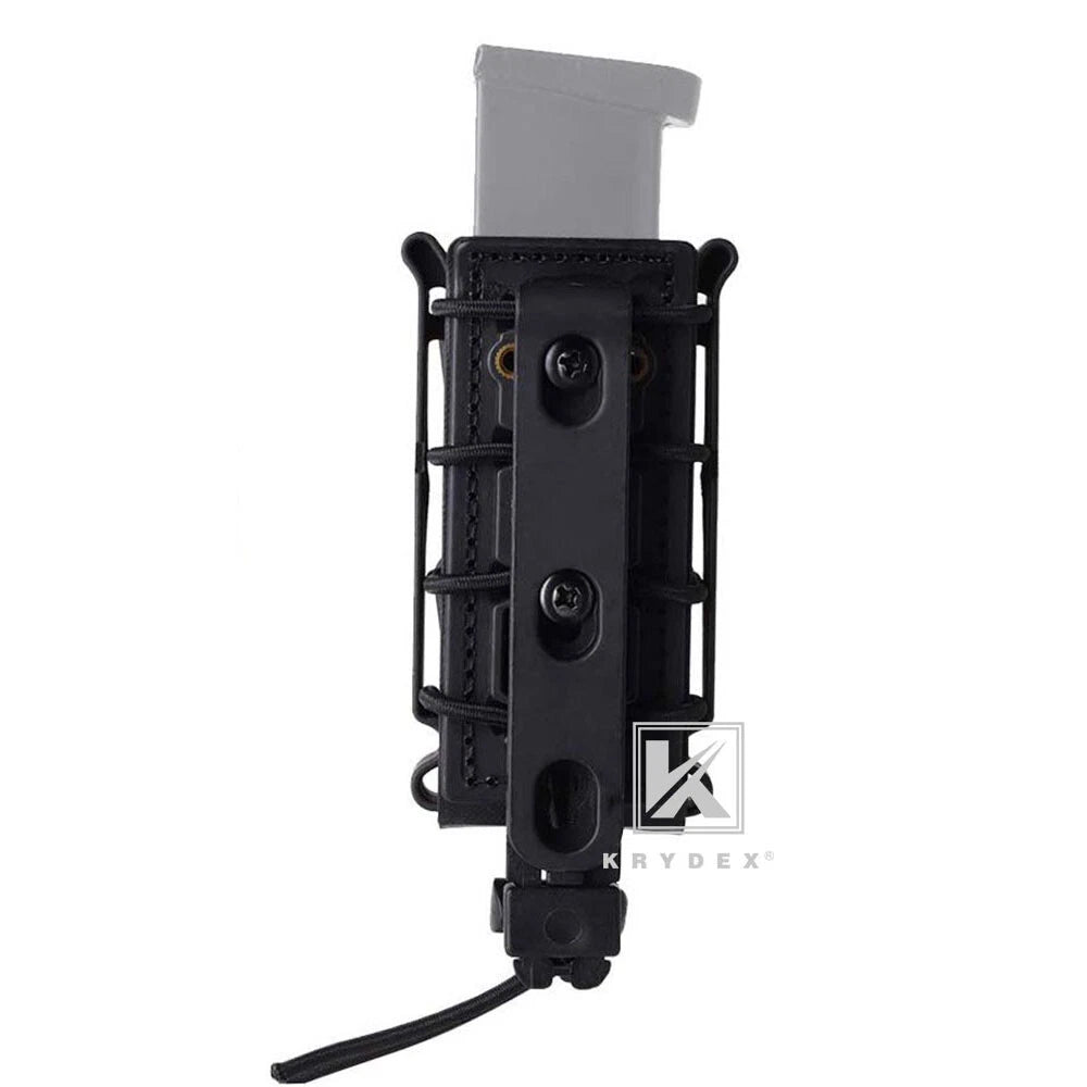 KRYDEX Soft Shell 9mm Pistol Magazine Pouch Mag Carrier with Clip Tall