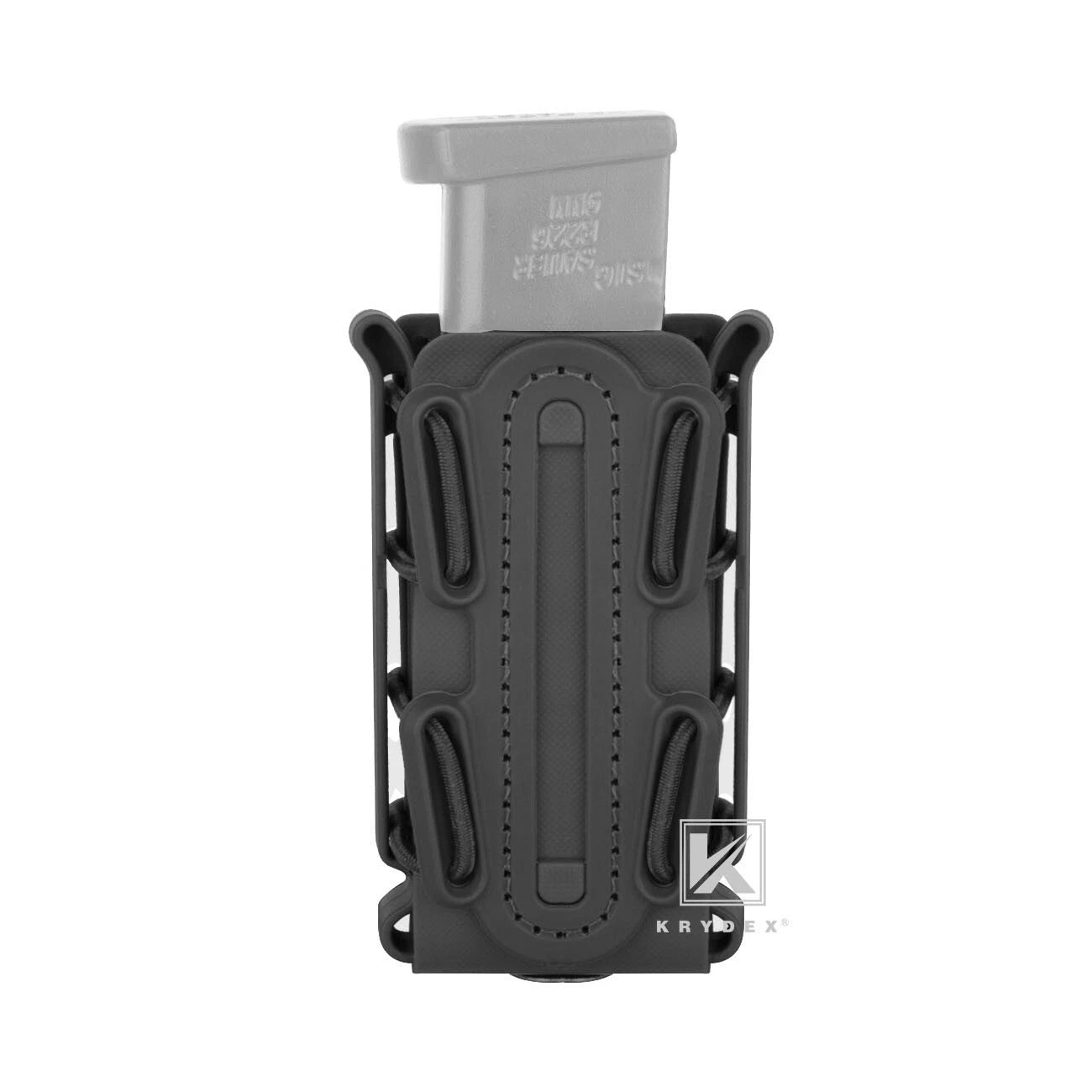 KRYDEX Soft Shell 9mm Pistol Magazine Pouch Mag Carrier with Clip Tall