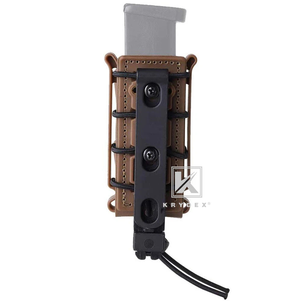 KRYDEX Soft Shell 9mm Pistol Magazine Pouch Mag Carrier with Clip Tall
