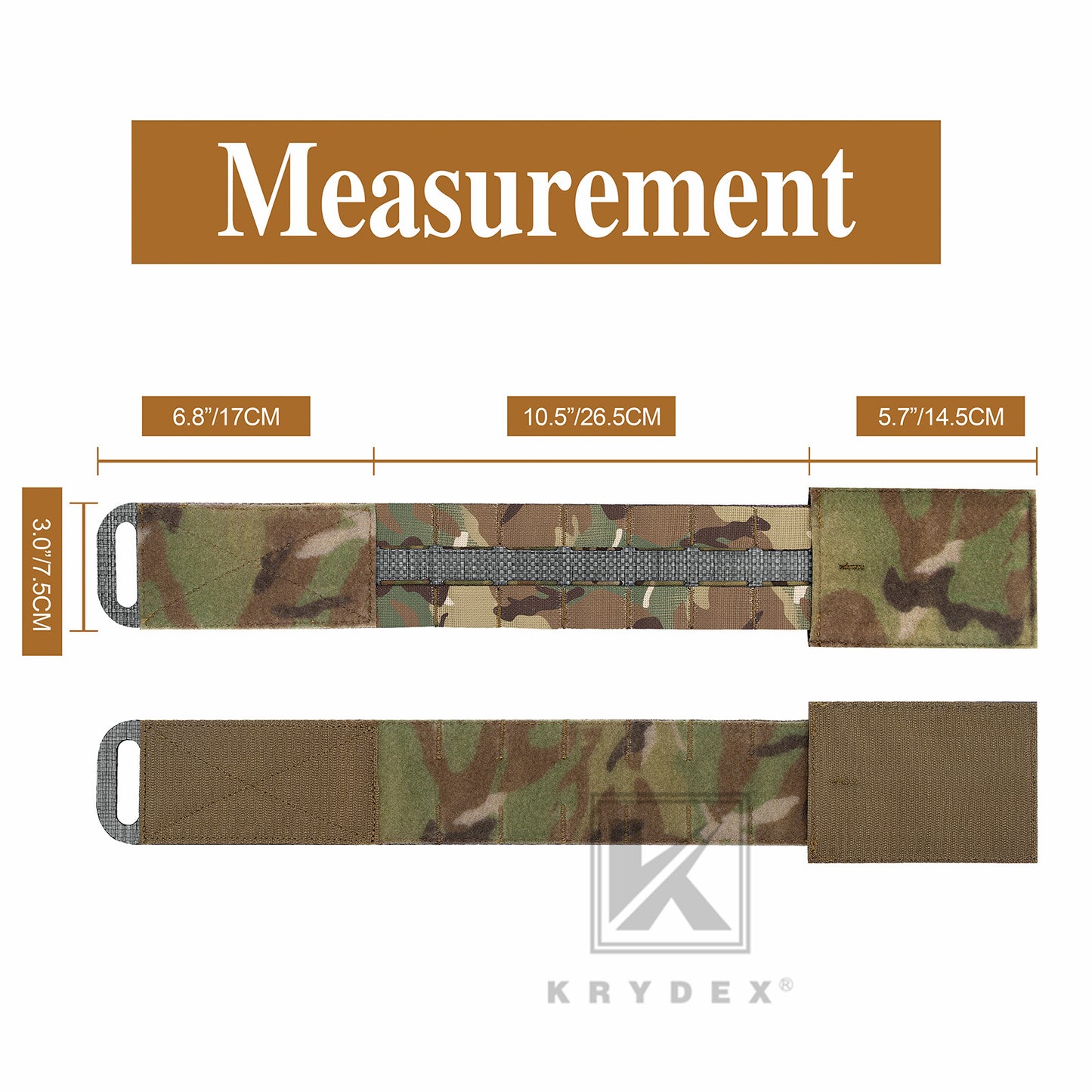 KRYDEX Tactical 3” Assault Cummerbund Tegris Rigid MOLLE Cummerbund for Tactical Vest Slickster FCPC LBT