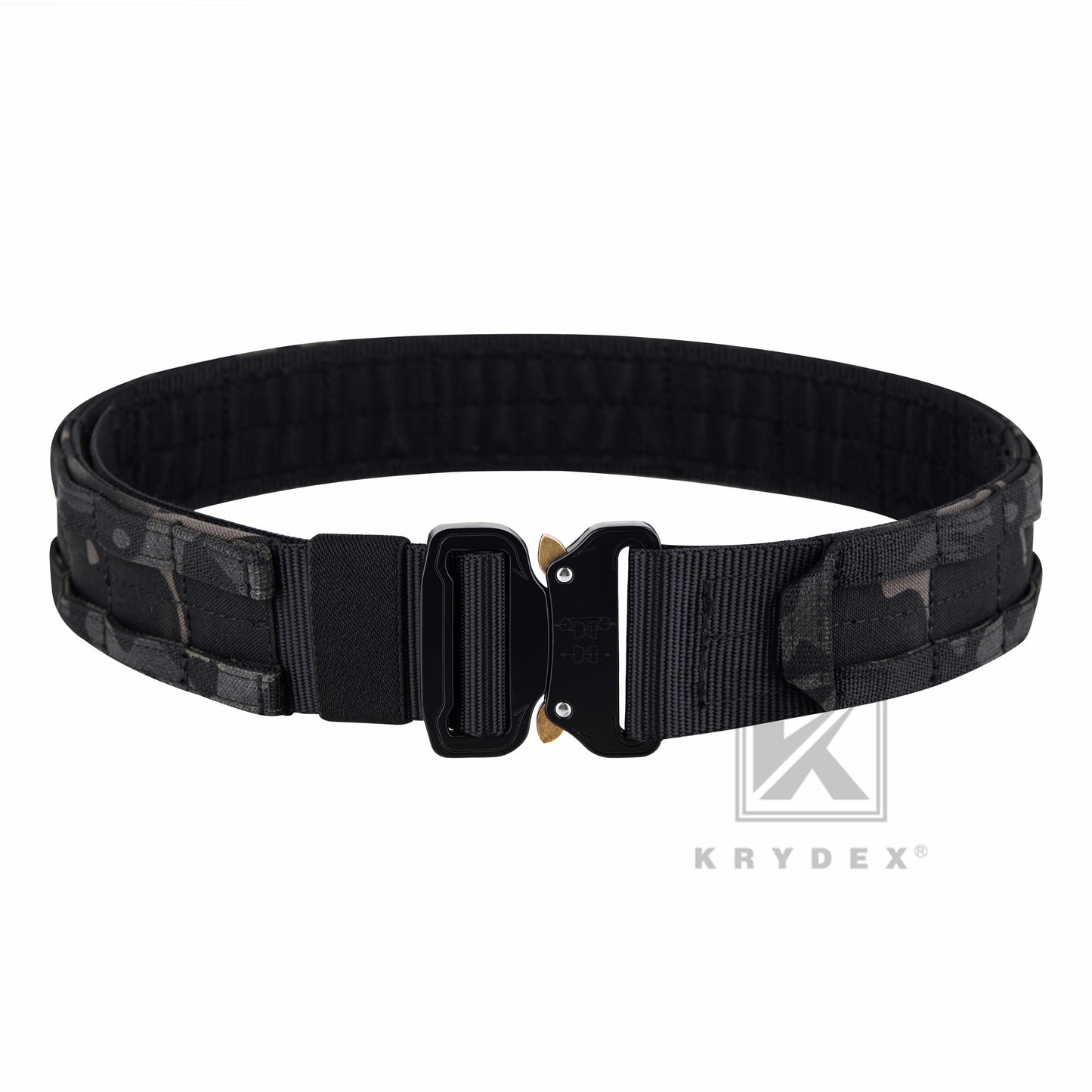 KRYDEX Quick Release 1.5"-1.75" Heavy Duty Metal Buckle Molle Rigger Outer & Inner Belt Airsoft Battle Tactical Outdoor Adjustable Waistband
