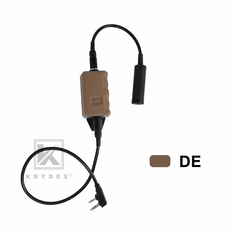KRYDEX FCS AMP Tactical Headset Communication Noise Reduction Gear V20 V60 PTT
