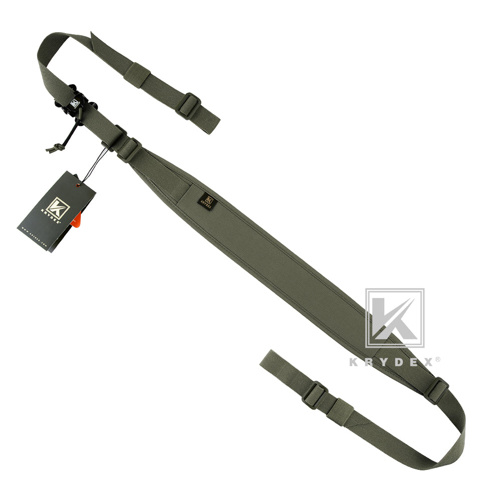 KRYDEX Modular Slingster Sling Tactical Wide Padded Pull Tab 2 Point Quick Adjustable Rifle Gun Sling