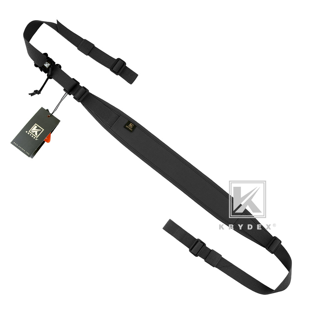 KRYDEX Modular Slingster Sling Tactical Wide Padded Pull Tab 2 Point Quick Adjustable Rifle Gun Sling