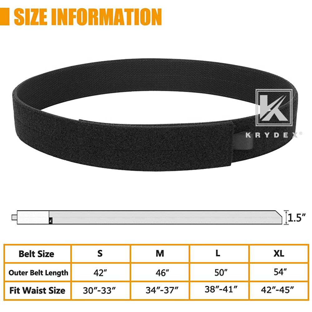 KRYDEX 1.5inch Loop Liner Inner Belt for 1.5 Inch 1.75 Inch 2.0 Inch Outer Duty Belt