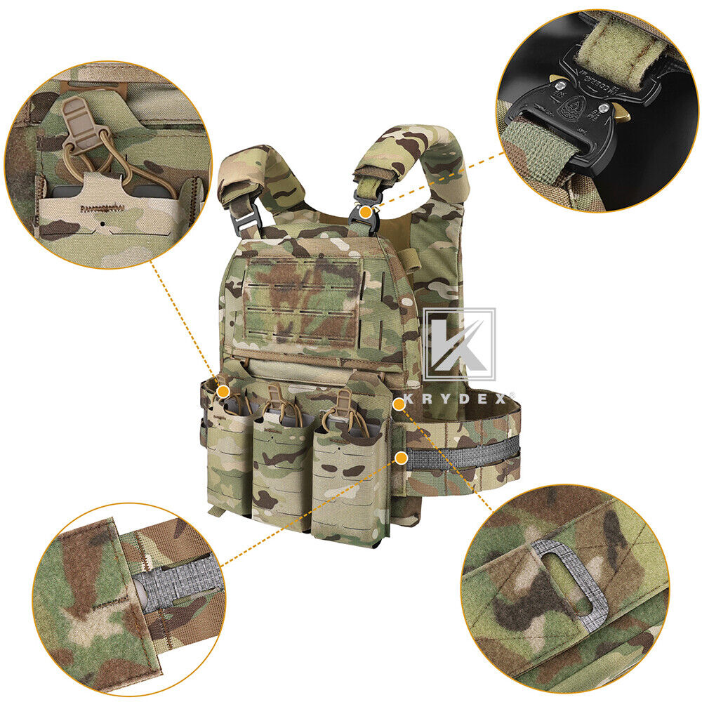 KRYDEX FCPC V5 Plate Carrier with Tegris Assault Cummerbund and KTAR Front Flap