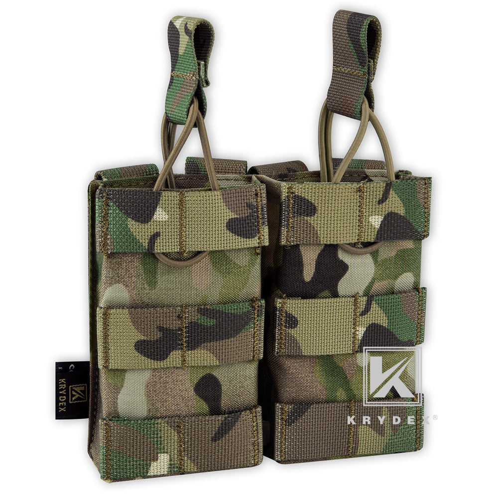 KRYDEX Double 5.56 .223 M4 M16 AR15 Open Top Mag Pouch