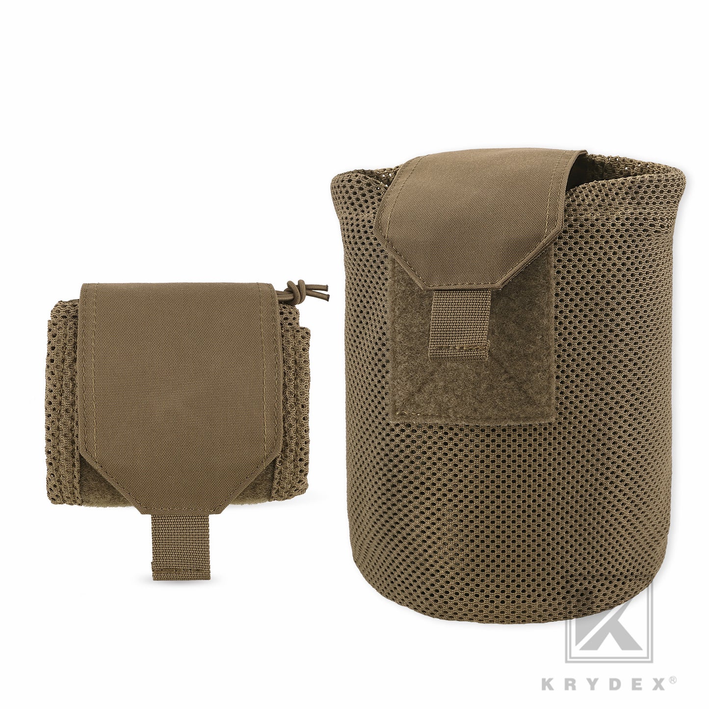 Krydex Tactical Mesh Dump Pouch MOLLE / Belt Drop Pouches Foldable Magazine Pouches Mag Tool Utility Mesh Pack Waistbag