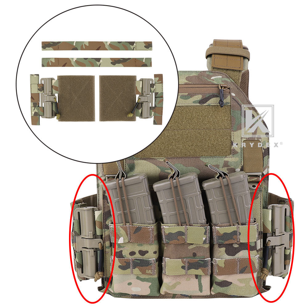 KRYDEX Quick Release Cummerbund Adapter QD Buckle Set 3 Band Molle Cummerbund Plate Carrier Vest 1 Pair