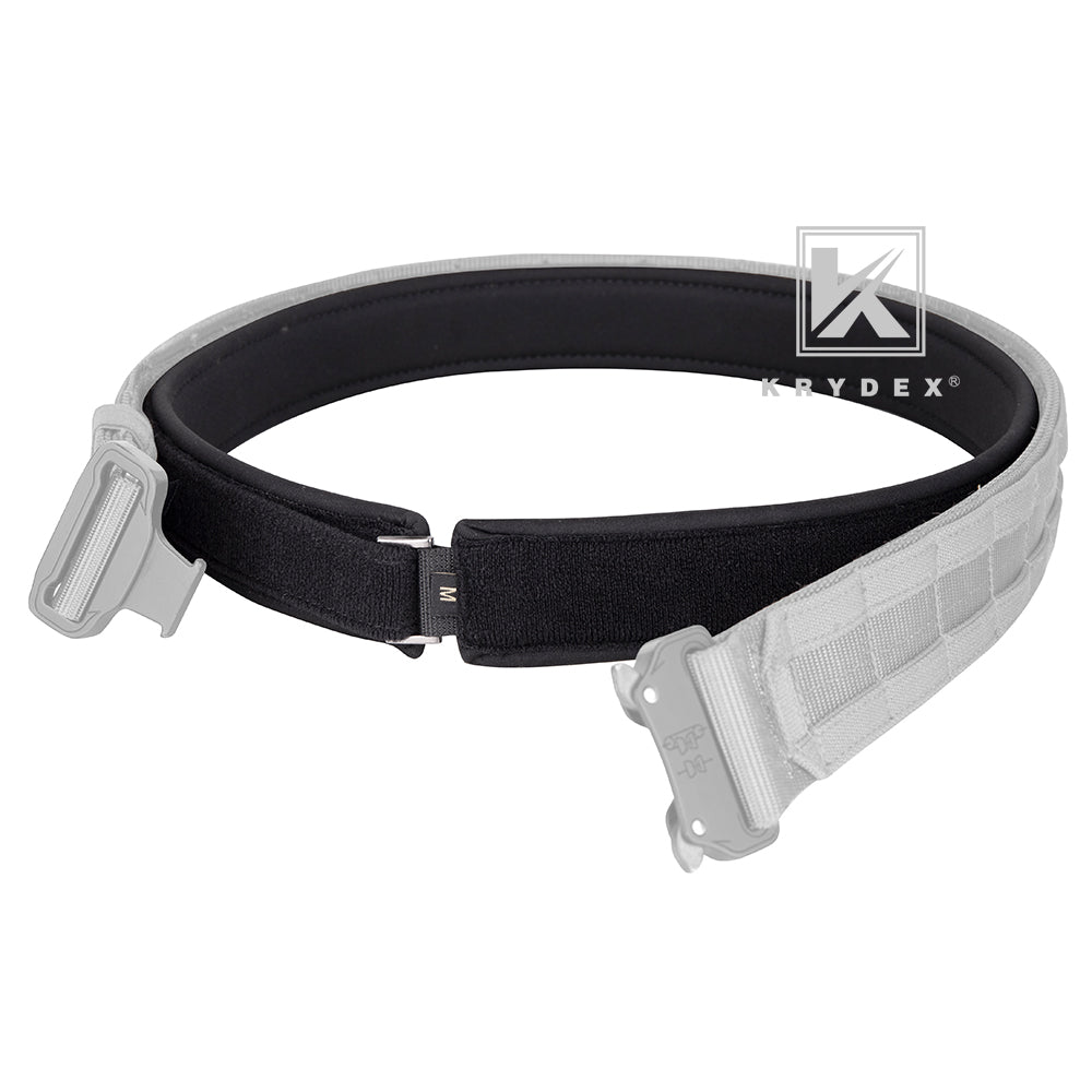 Krydex 1.5” Padded Inner Belt Black Loop Lined Belt Comfortable Inner Duty Battle Shooting Belt