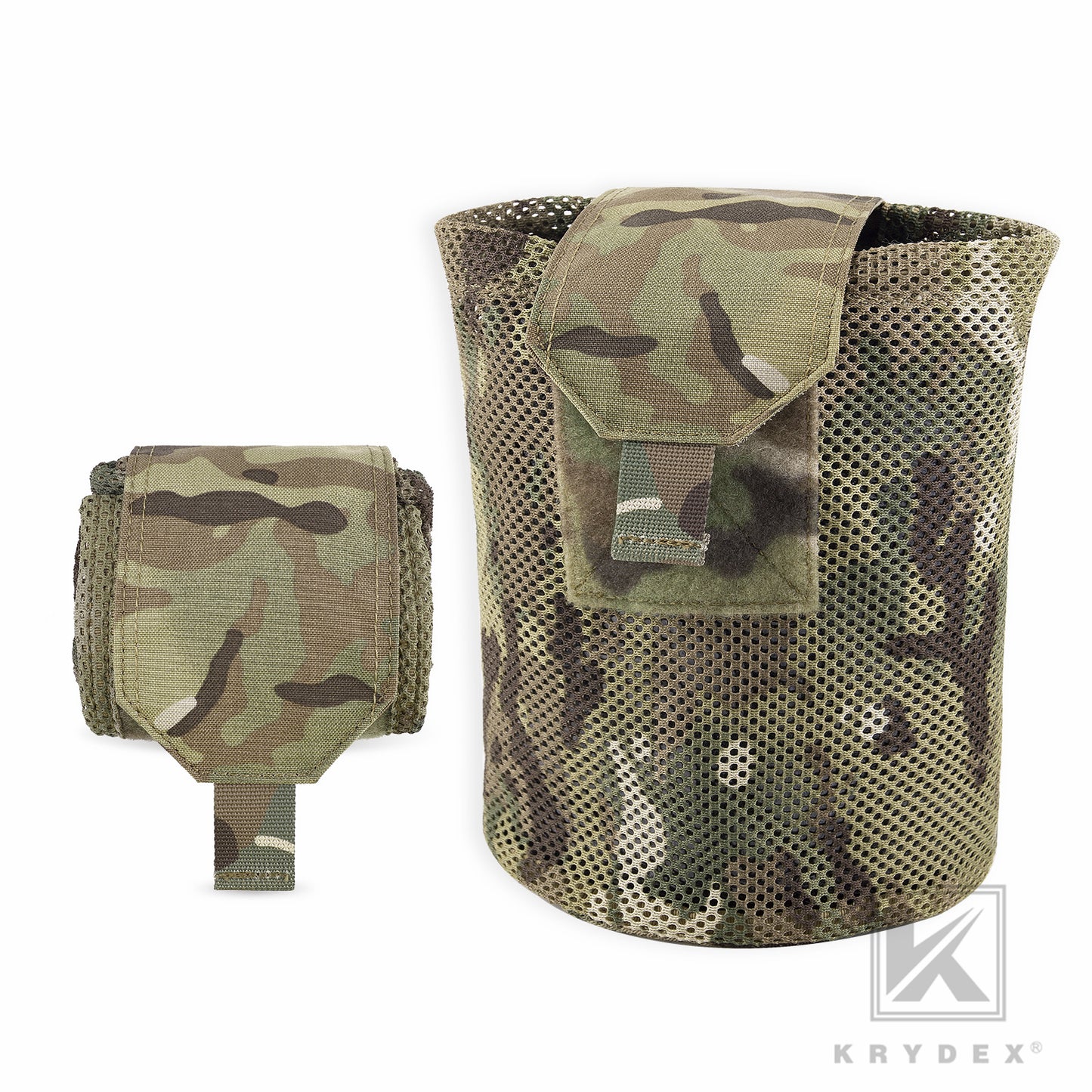 Krydex Tactical Mesh Dump Pouch MOLLE / Belt Drop Pouches Foldable Magazine Pouches Mag Tool Utility Mesh Pack Waistbag