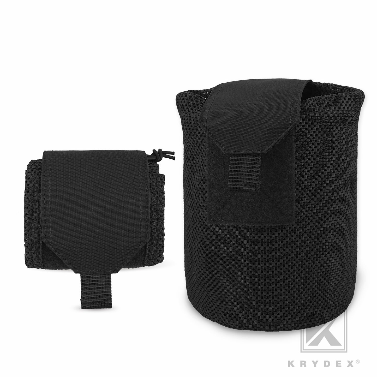 Krydex Tactical Mesh Dump Pouch MOLLE / Belt Drop Pouches Foldable Magazine Pouches Mag Tool Utility Mesh Pack Waistbag