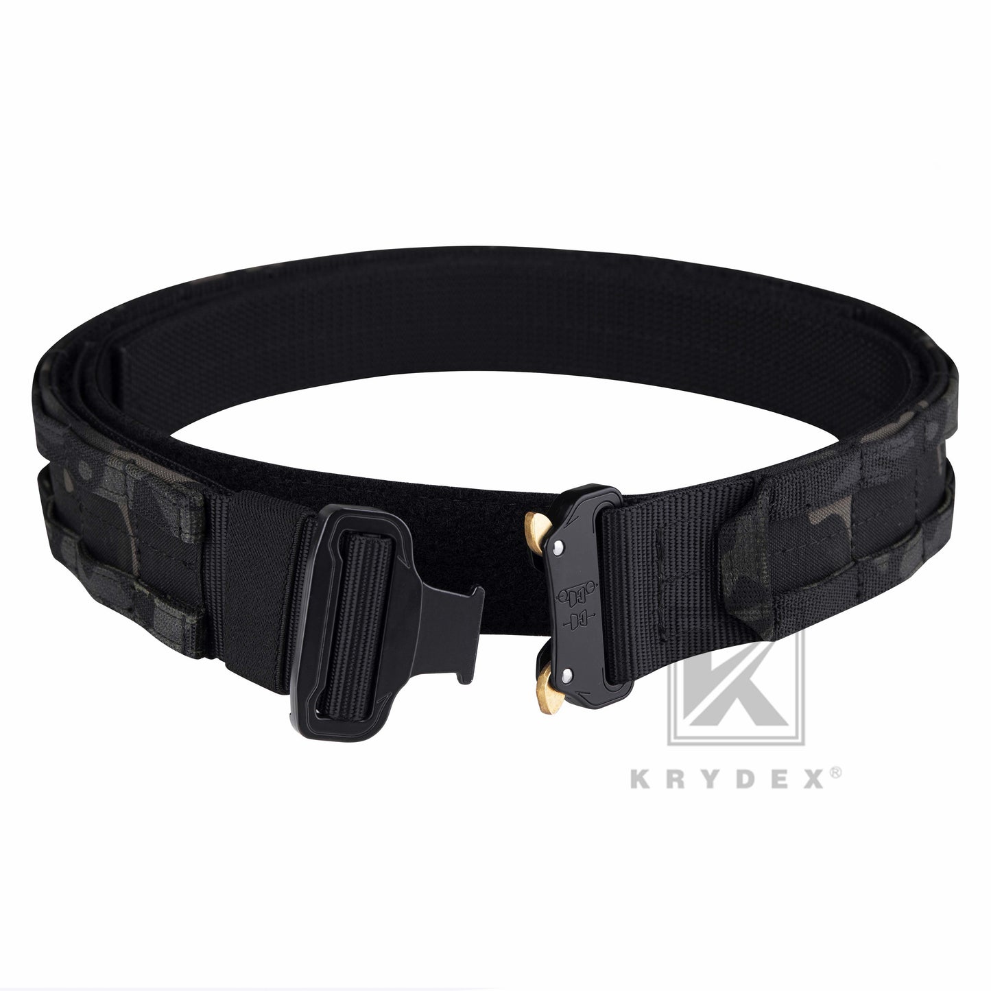 KRYDEX Quick Release 1.5"-1.75" Heavy Duty Metal Buckle Molle Rigger Outer & Inner Belt Airsoft Battle Tactical Outdoor Adjustable Waistband