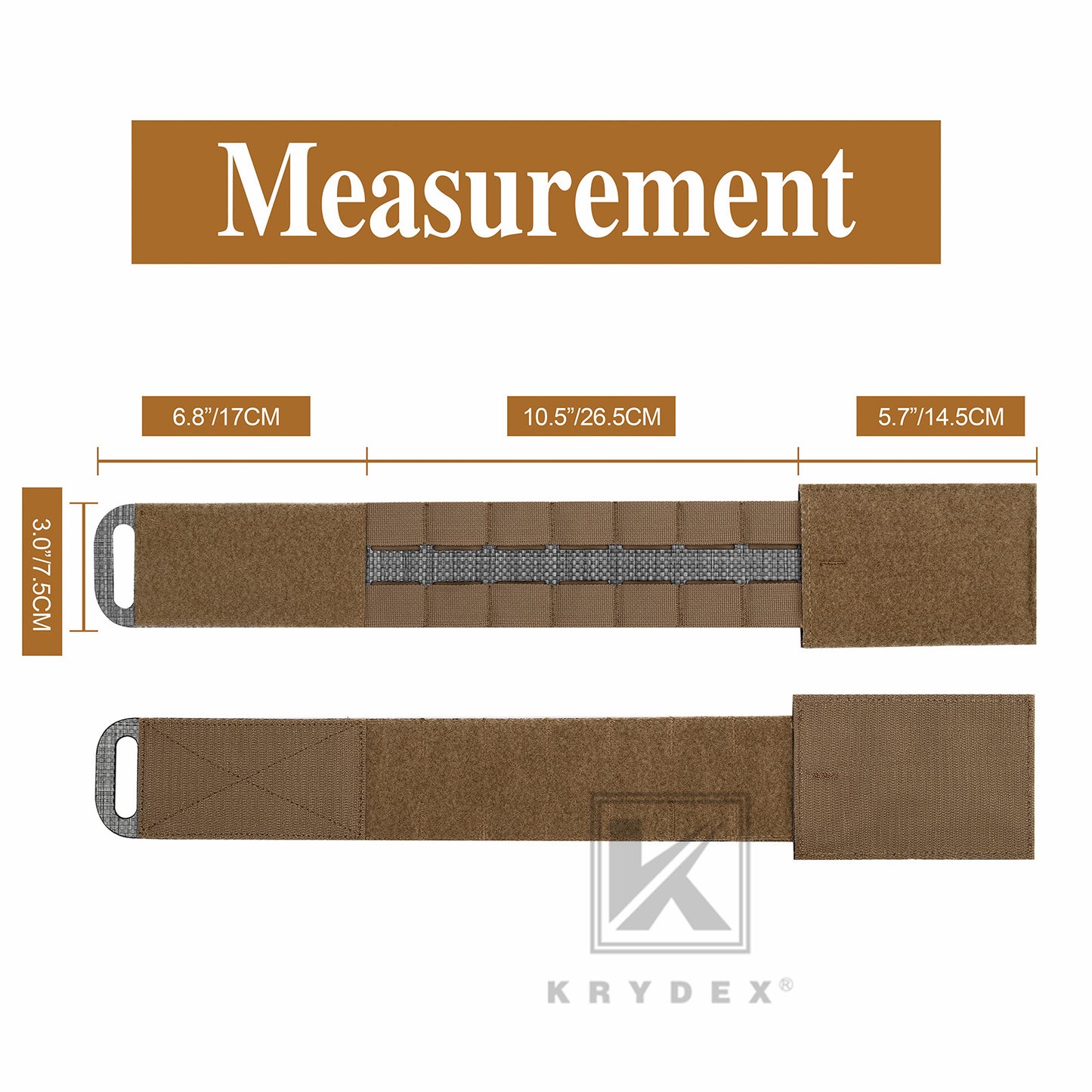 KRYDEX Tactical 3” Assault Cummerbund Tegris Rigid MOLLE Cummerbund for Tactical Vest Slickster FCPC LBT