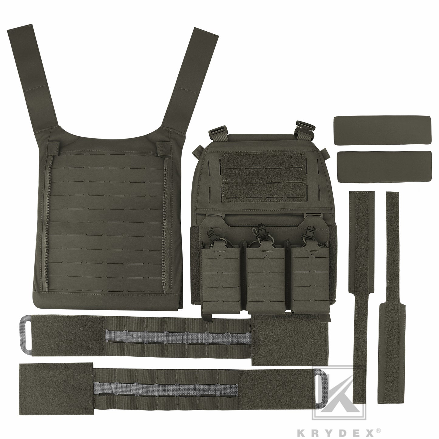 KRYDEX FCPC V5 Plate Carrier with Tegris Assault Cummerbund and KTAR Front Flap