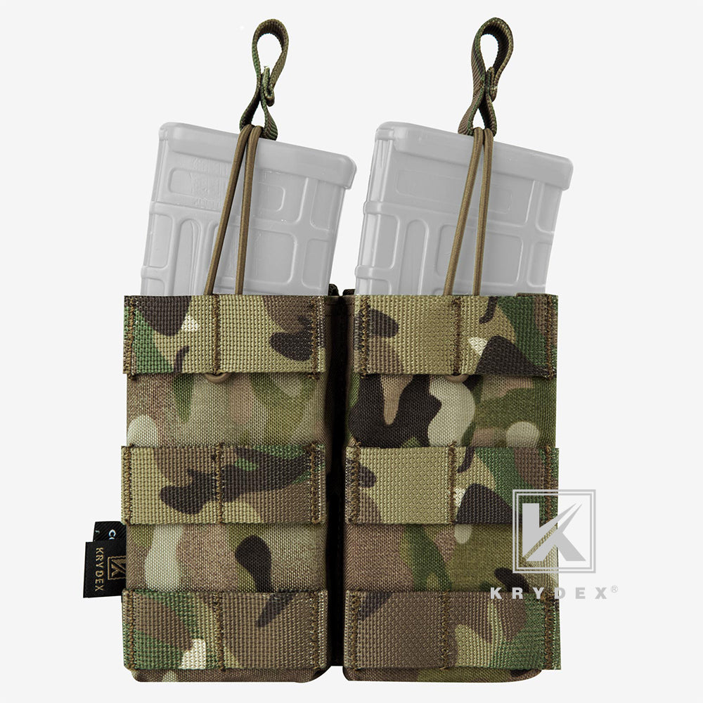 KRYDEX Double 5.56 .223 M4 M16 AR15 Open Top Mag Pouch