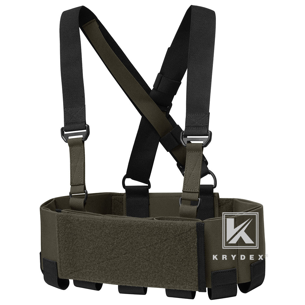 KRYDEX Tactical 5.56 Ready Rig Low Vis Chest Rig Elastic Cummerbund Concealed Lightweight Adjustable Vest