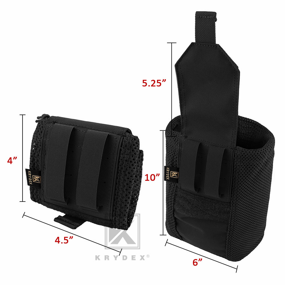 Krydex Tactical Mesh Dump Pouch MOLLE / Belt Drop Foldable Magazine Pouches