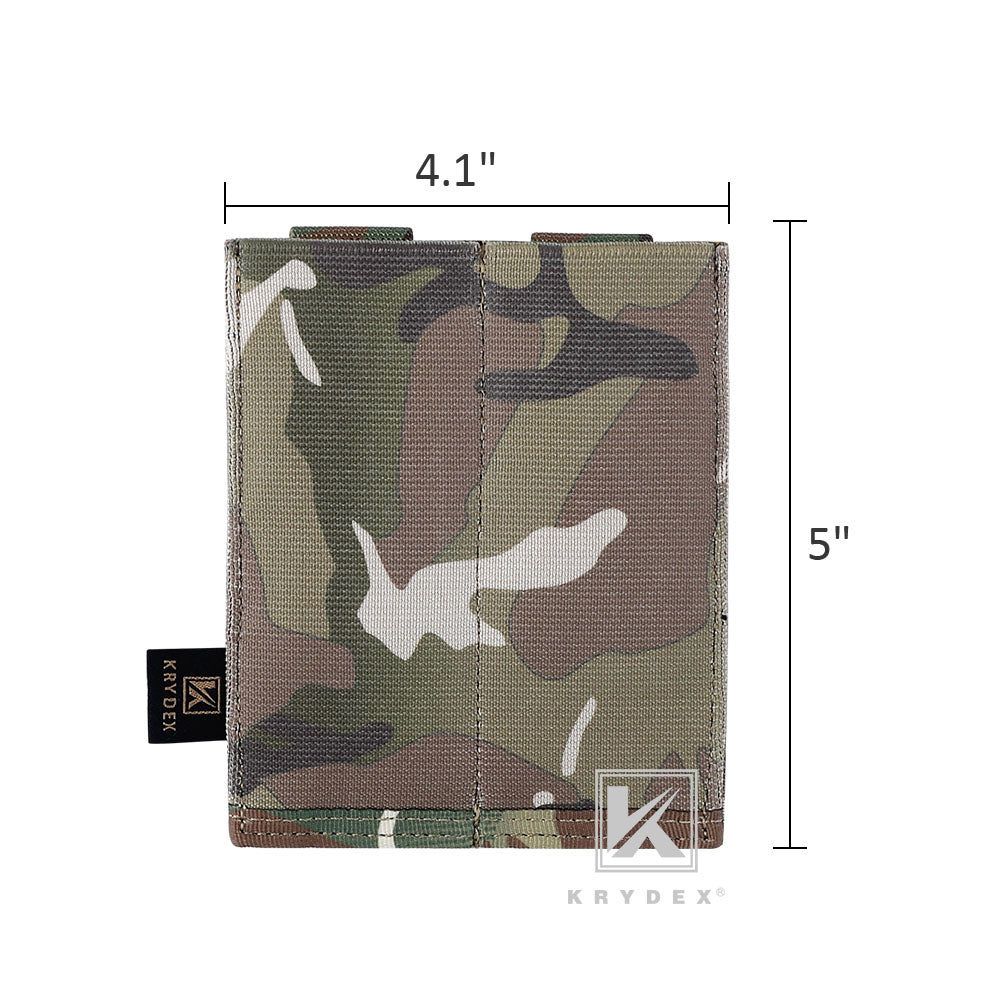 KRYDEX Fast Draw Tactical Molle Elastic Double 9mm Pistol Magazine Pouch Glock Sig Sauer Mag Carrier Multitool Holster