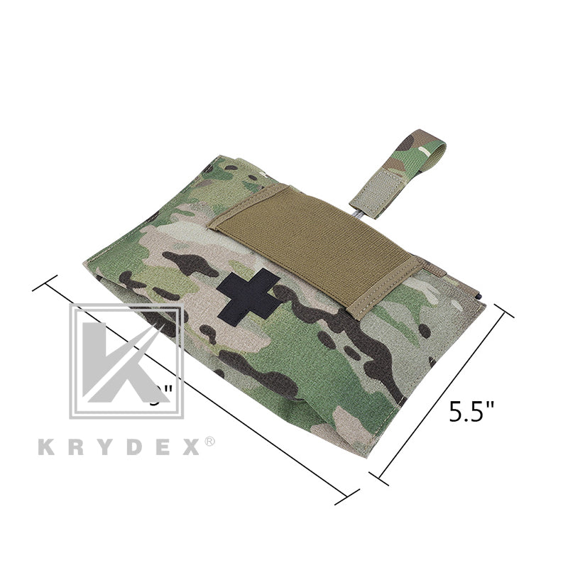 KRYDEX LBT-9022B-T Blow Out MOLLE Medical Pouch Emergency Survival Kit Bag IFAK First Aid Storage Pouch