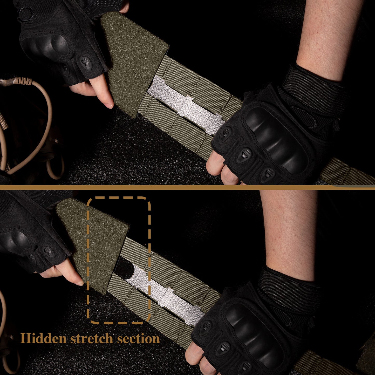 KRYDEX Tactical 3” Assault Cummerbund Tegris Rigid MOLLE Cummerbund for Tactical Vest Slickster FCPC LBT
