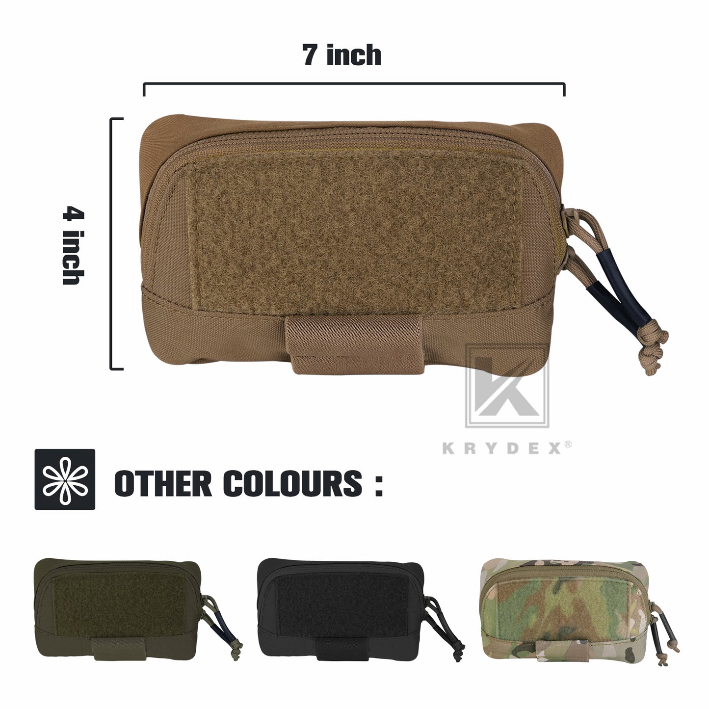 Krydex Tactical FCS Admin Pouch Utility MOLLE / BELT Pouch Storage Organizer Panel