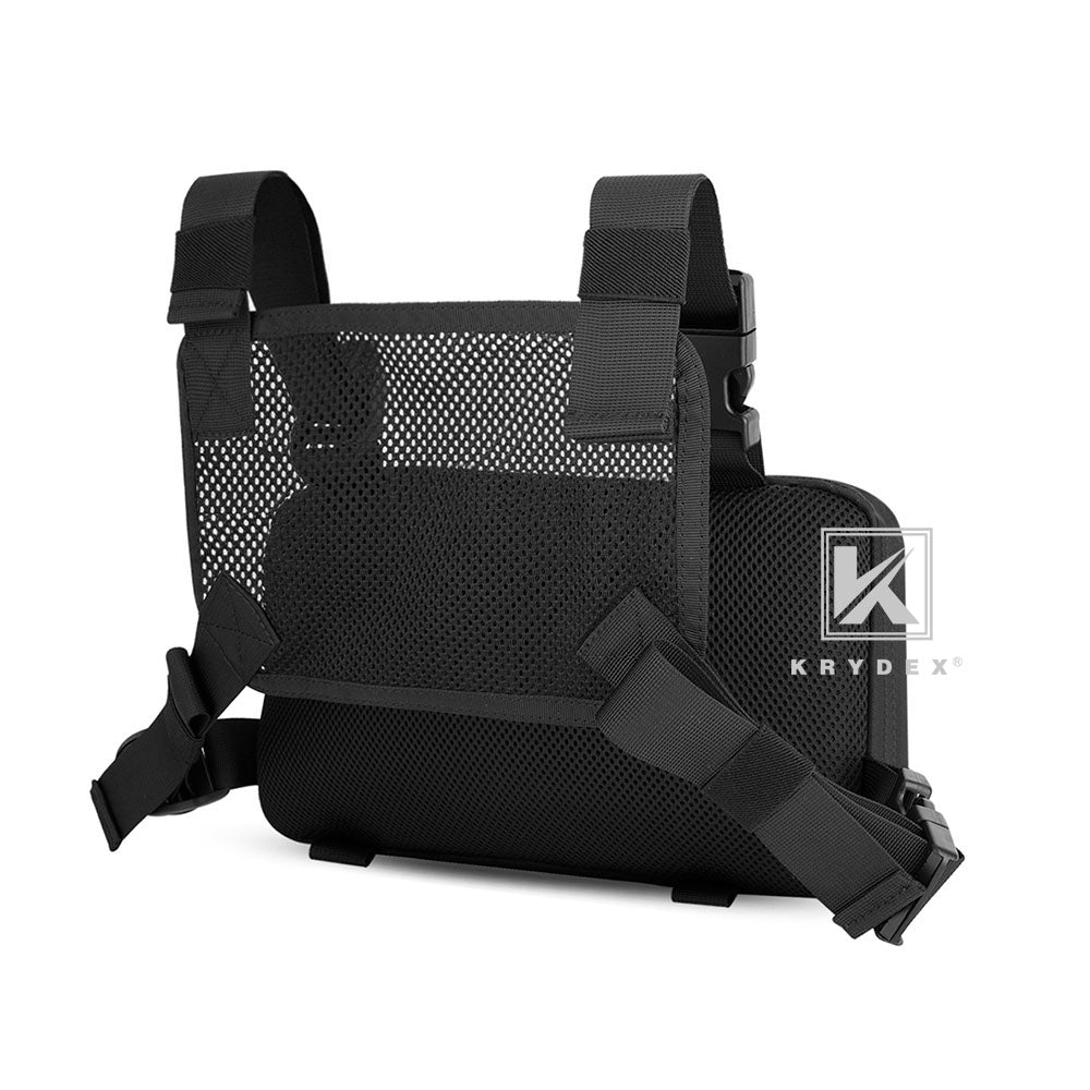 KRYDEX Tactical Concealed Molle Recon Kit Combat Chest Rig Bag Pack Vest Multi-Purpose Outdoor EDC Tool Pouch
