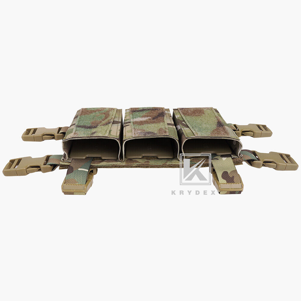 Krydex Tactical Triple Placard .223 5.56 Mag Pouch Retention Insert Holder Chest Rig Plate Carrier