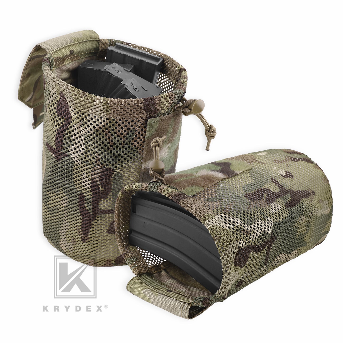 Krydex Tactical Mesh Dump Pouch MOLLE / Belt Drop Pouches Foldable Magazine Pouches Mag Tool Utility Mesh Pack Waistbag