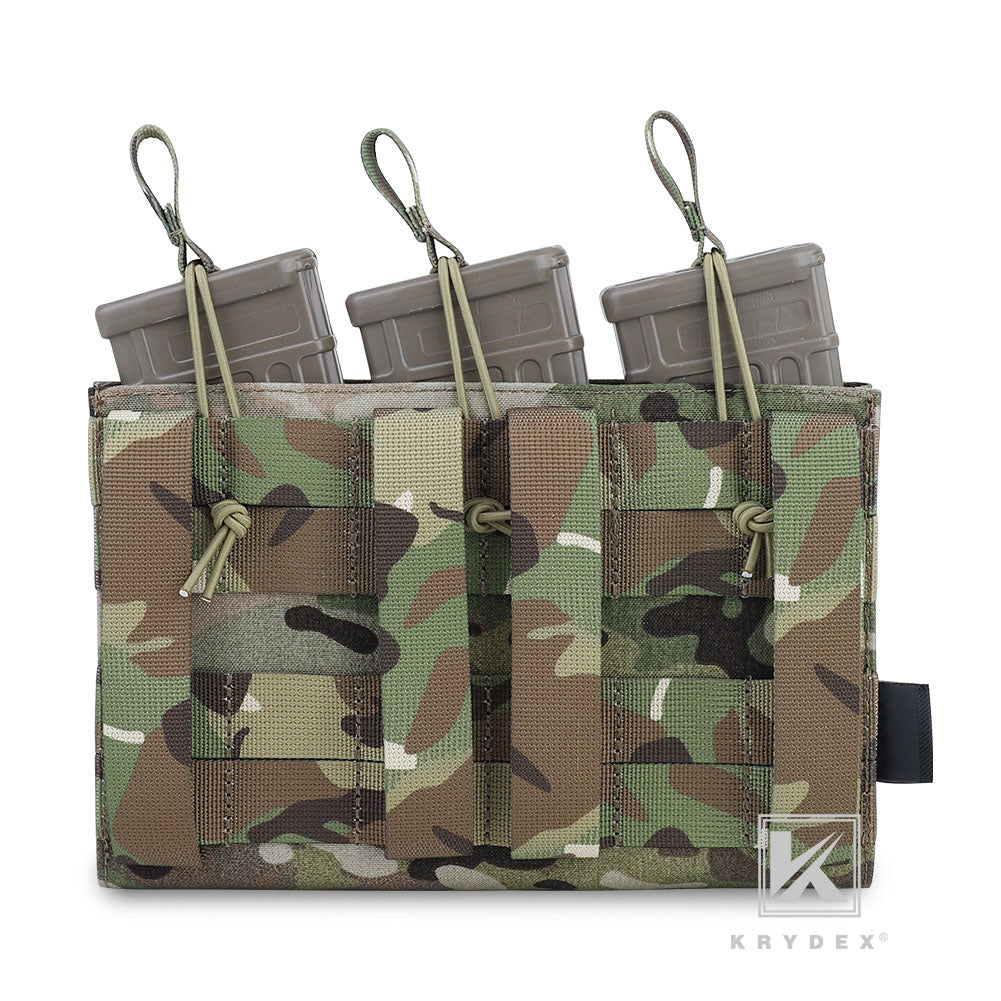 KRYDEX Triple Open Top 5.56 M4 M16 AR15 & Pistol Magazine Pouch