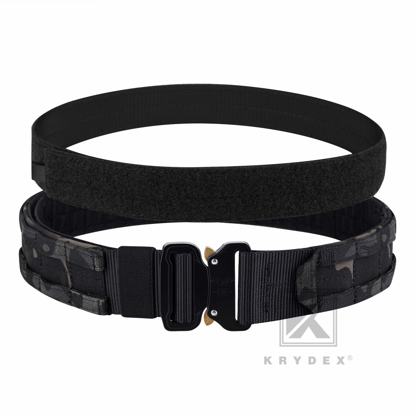 KRYDEX Quick Release 1.5"-1.75" Heavy Duty Metal Buckle Molle Rigger Outer & Inner Belt Airsoft Battle Tactical Outdoor Adjustable Waistband