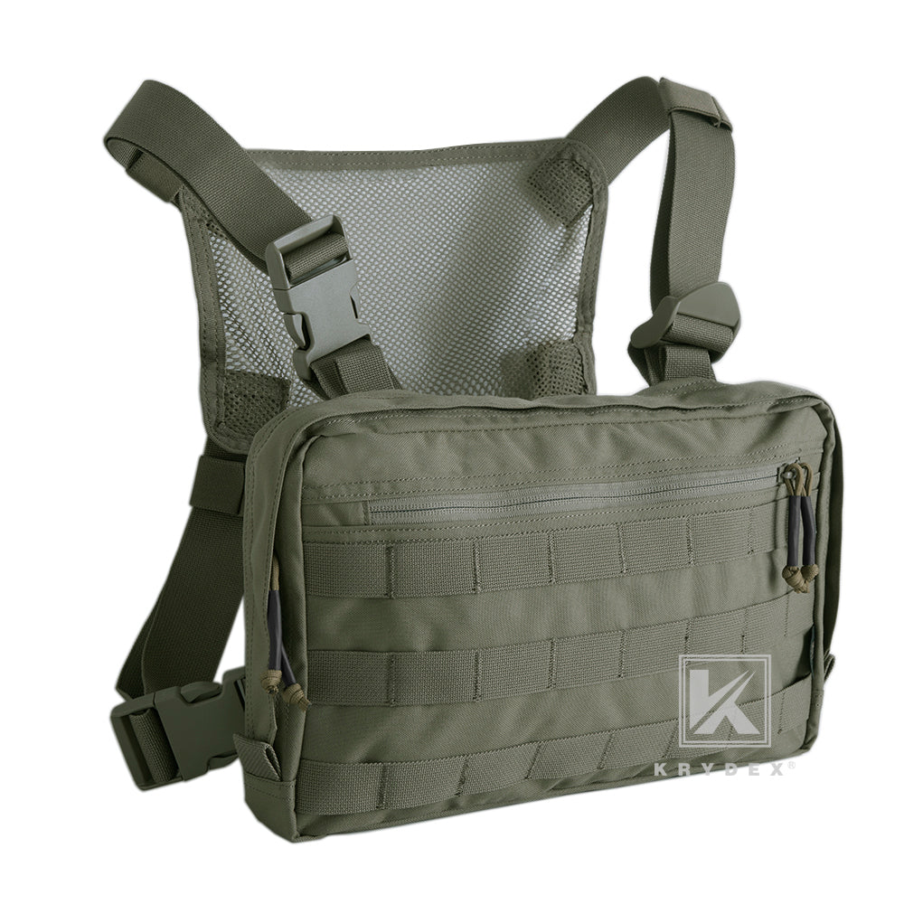 KRYDEX Tactical Concealed Molle Recon Kit Combat Chest Rig Bag Pack Vest Multi-Purpose Outdoor EDC Tool Pouch