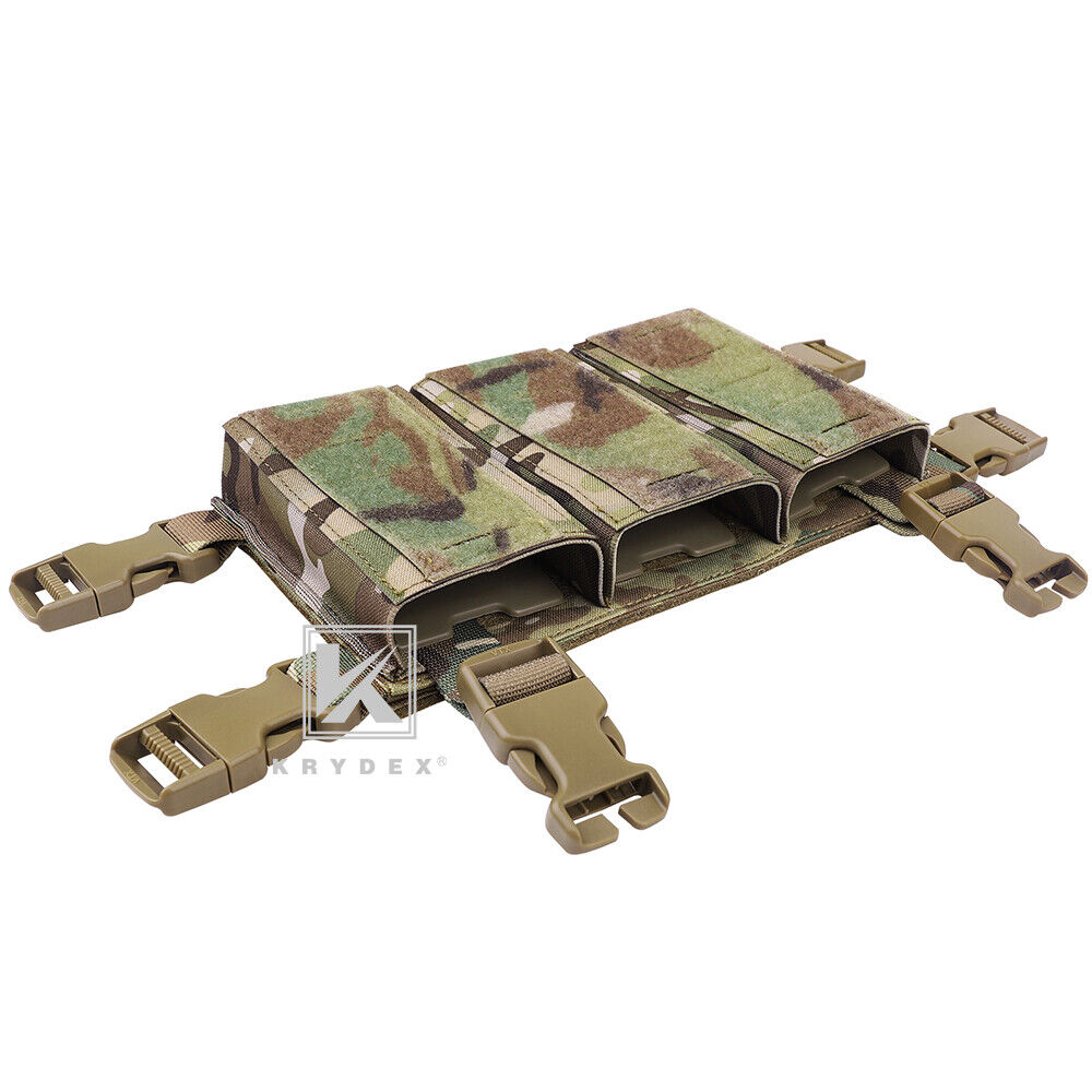 Krydex Tactical Triple Placard .223 5.56 Mag Pouch Retention Insert Holder Chest Rig Plate Carrier