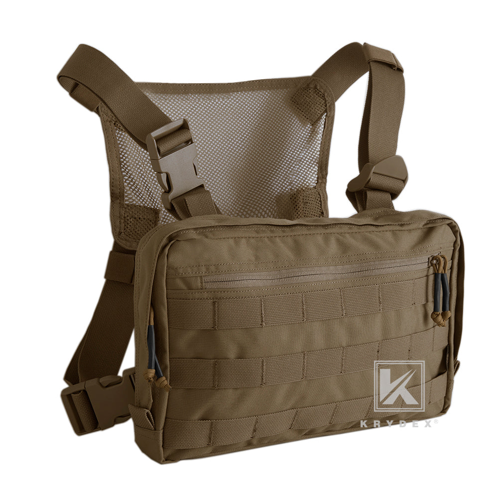 KRYDEX Tactical Concealed Molle Recon Kit Combat Chest Rig Bag Pack Vest Multi-Purpose Outdoor EDC Tool Pouch