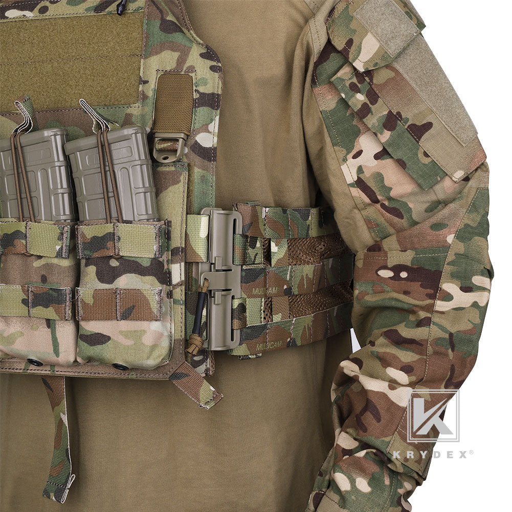 KRYDEX Quick Release Cummerbund Adapter QD Buckle Set 3 Band Molle Cummerbund Plate Carrier Vest 1 Pair