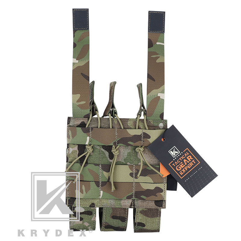 KRYDEX Tactical Triple Open Top SMG Magazine Pouch